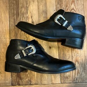 Ariat Blair Western Black Leather Ankle Boots